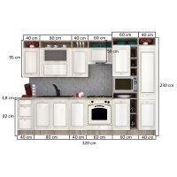 Bucatarie LEEA ART FRONT MDF REGULARNY 320C K002 / decor 227